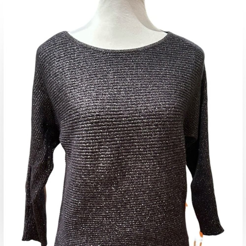 Black & Silver Stretchy Sweater by Kismet - Size Small